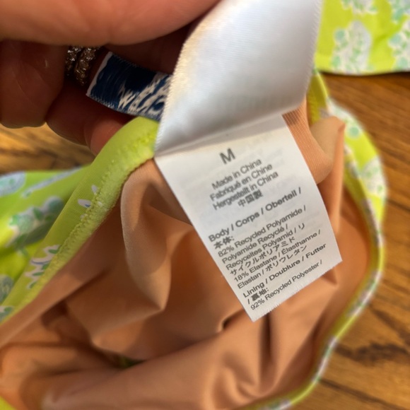 NWOT SZ Blockprints x J. crew square-neck bikini top + bottoms, green paisley - Picture 7 of 7